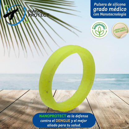 Pack 4 pulseras de silicona grado médico que previenen enfermedades por picadura de mosquitos